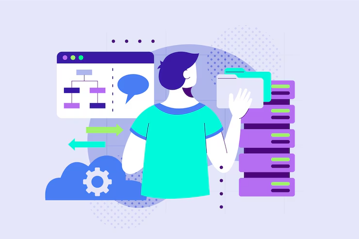 Modern HOSTING SOLUTION interface with user engagement.